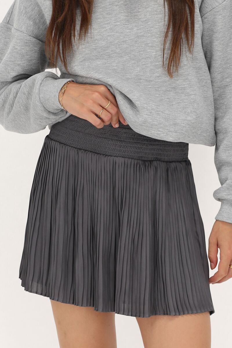 Grey elasticated skirt top