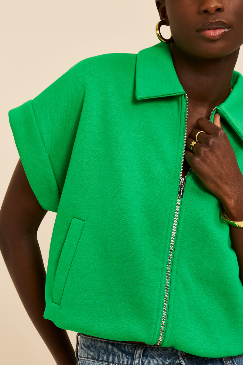 Green balloon sweater cardigan | My Jewellery