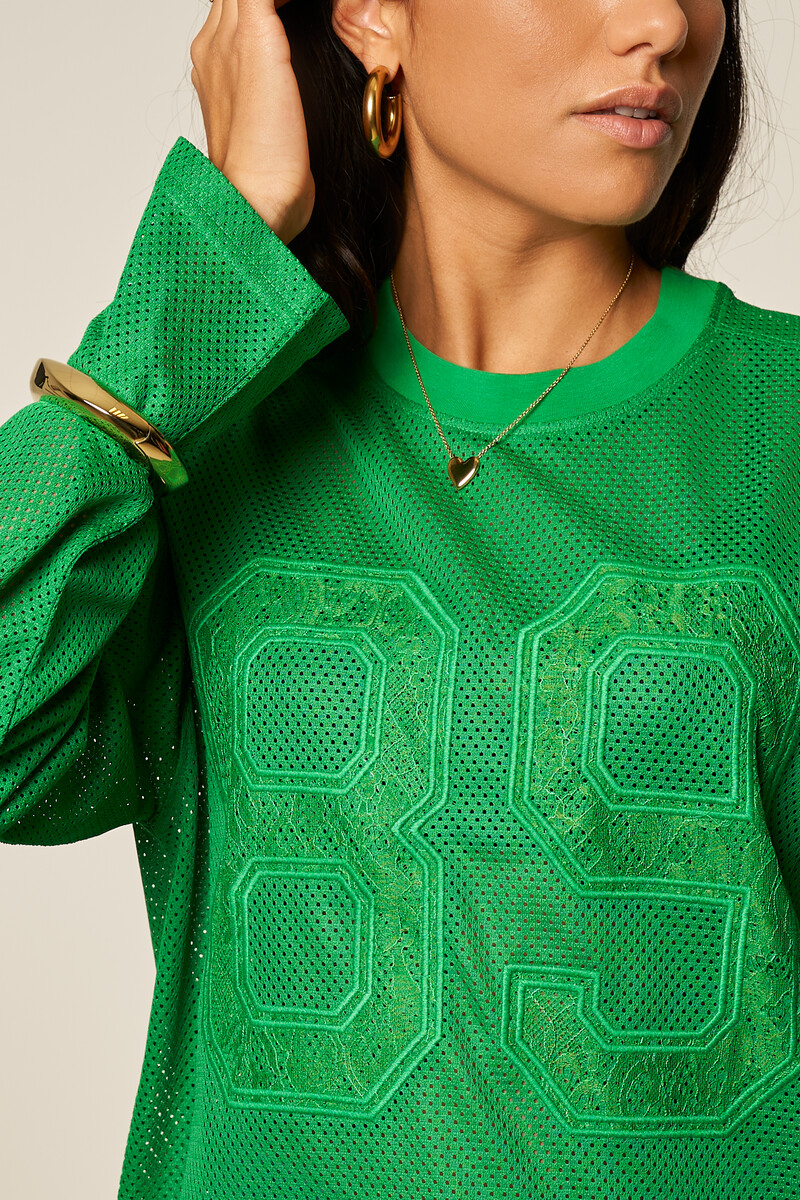 Green baseball T-shirt with long sleeves | My Jewellery
