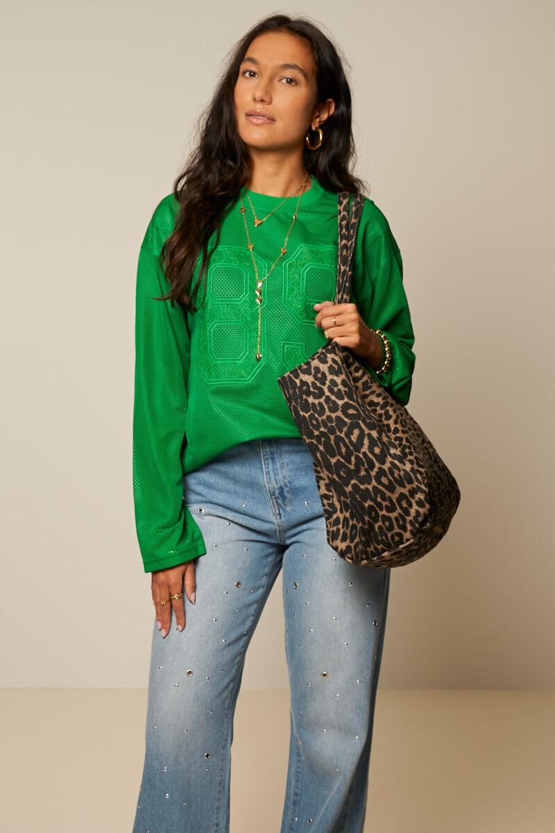 Green baseball T-shirt with long sleeves | My Jewellery