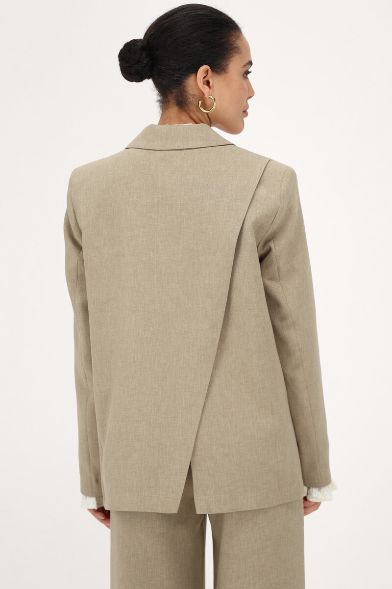 Green blazer with split