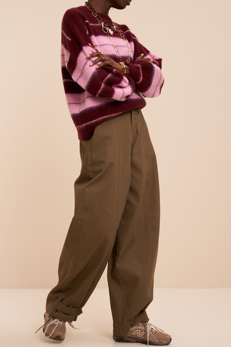 Green cargo barrel trousers | My Jewellery