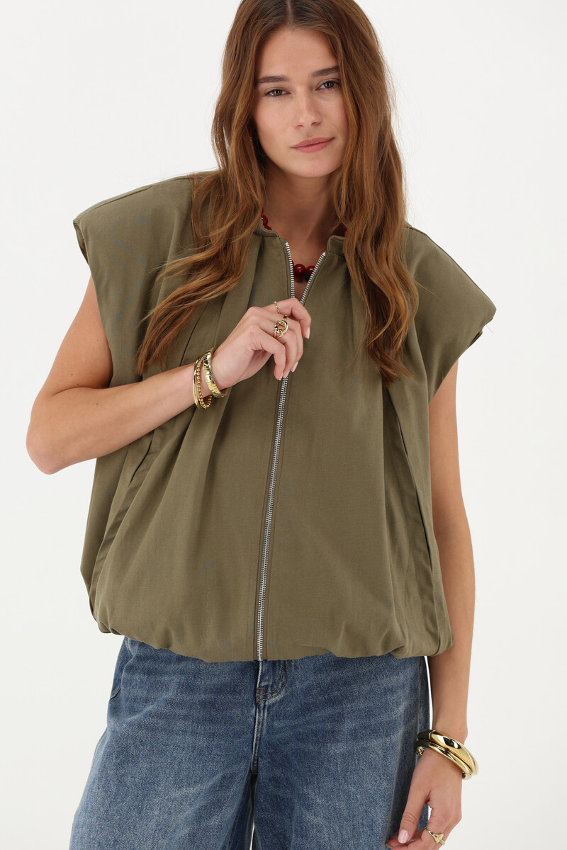 Green gilet in balloon look | My Jewellery