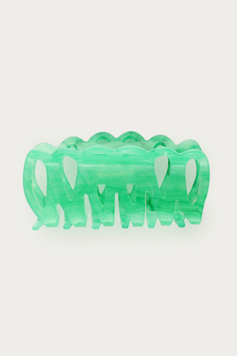 Green hair clip with twist | My Jewellery