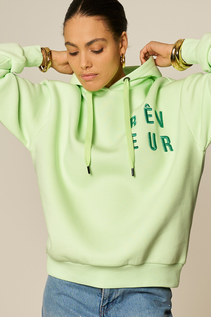 Green hoodie "Rêveur" | My Jewellery