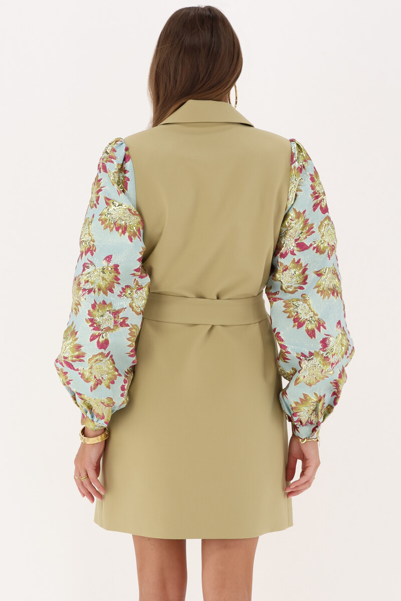 Green jacquard blazer dress | My Jewellery