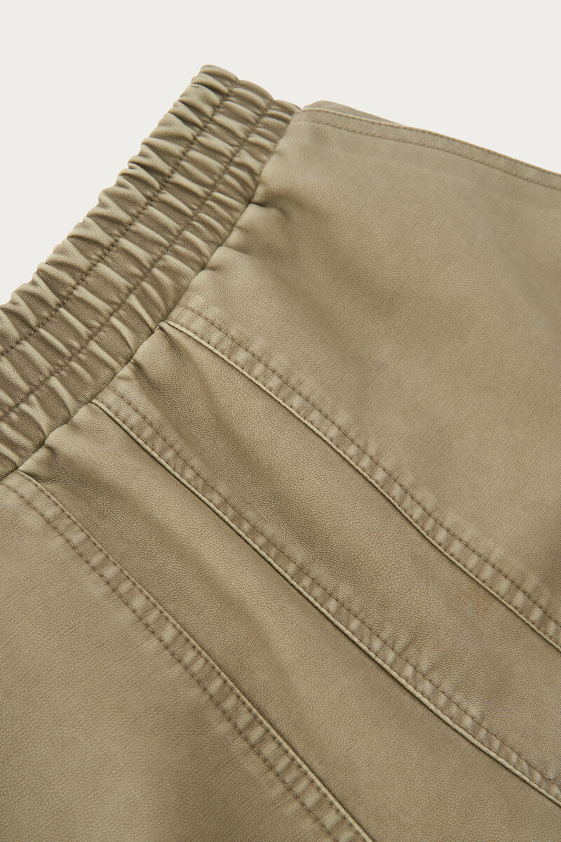 Green leather-look shorts | My Jewellery