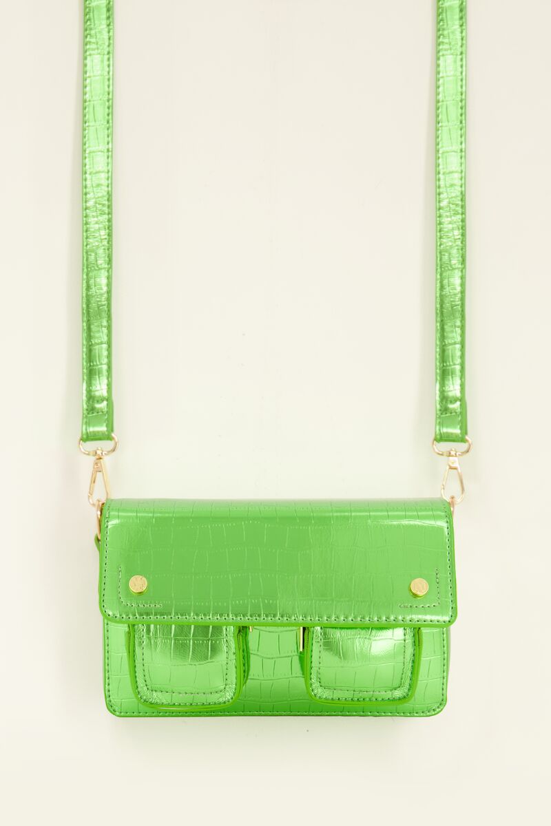 Grüne Metallic-Umhängetasche | My Jewellery 