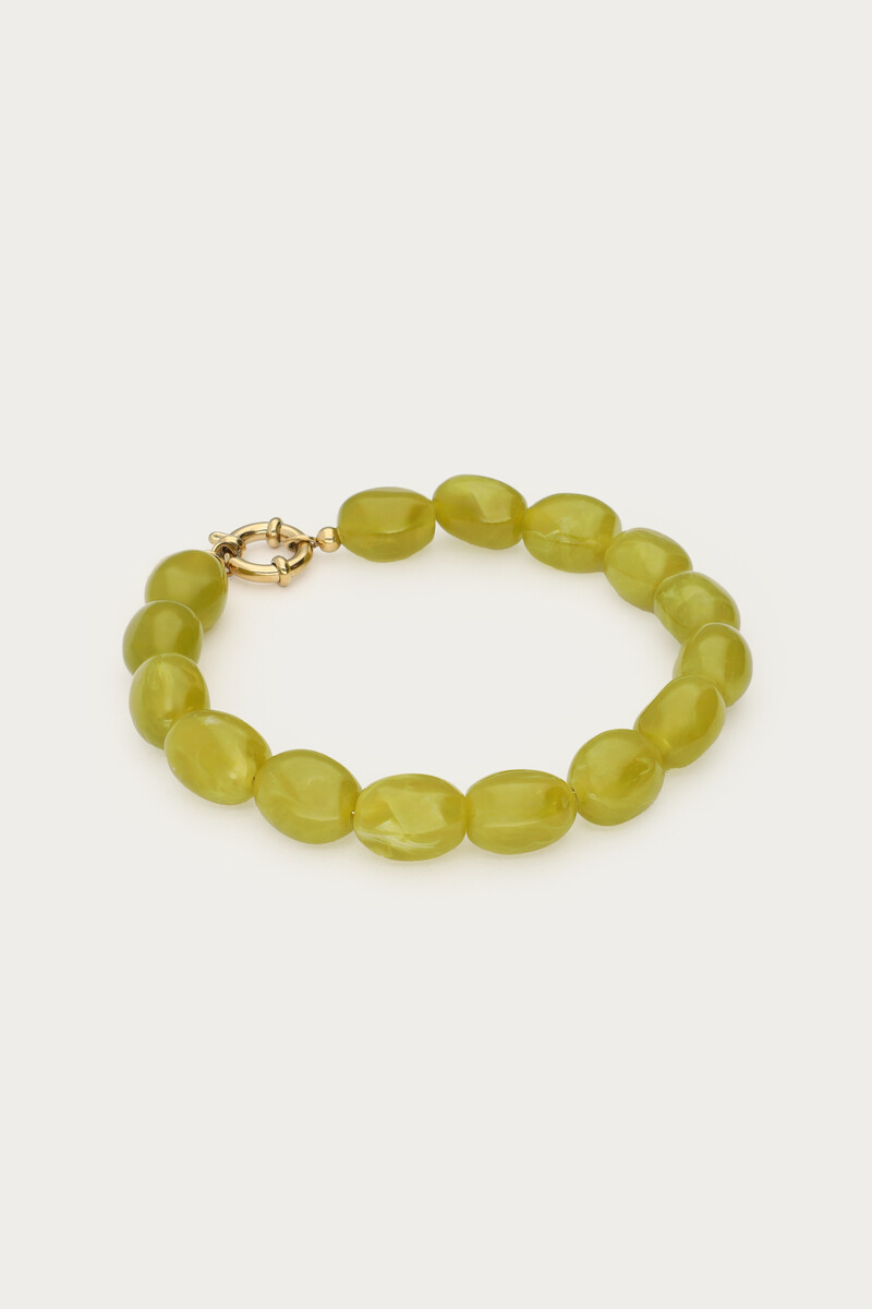 Green minimalist beaded bracelet | My Jewellery