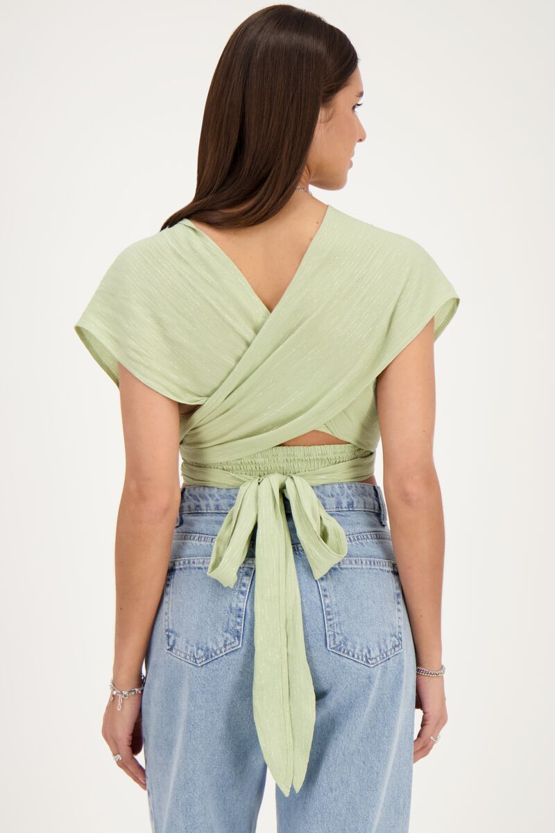 Green multiway top with lurex | My Jewellery