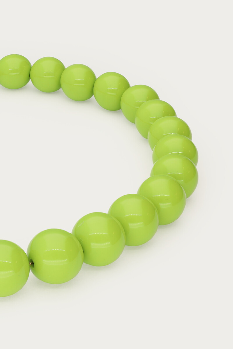 Green necklace with coarse beads | My Jewellery