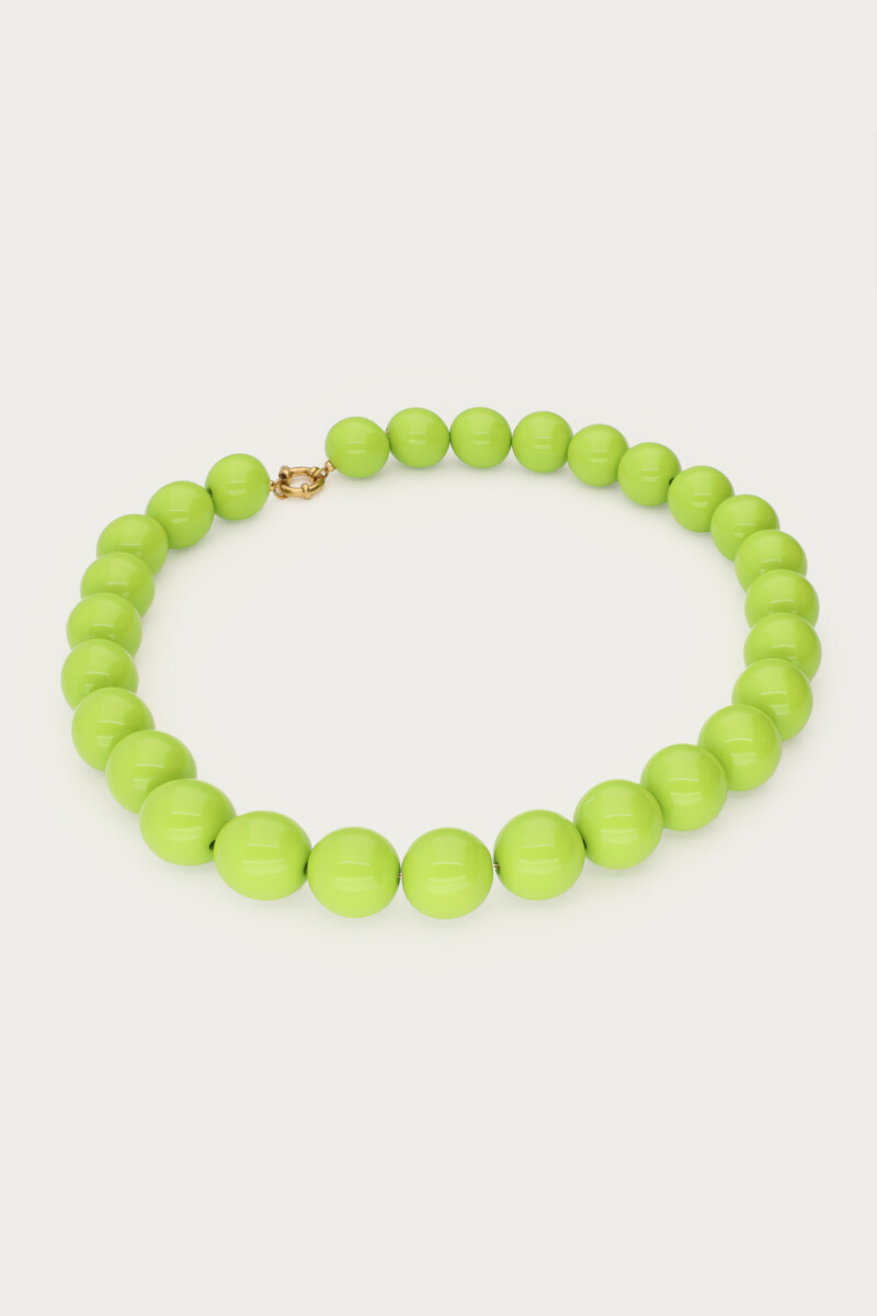 Green necklace with coarse beads | My Jewellery
