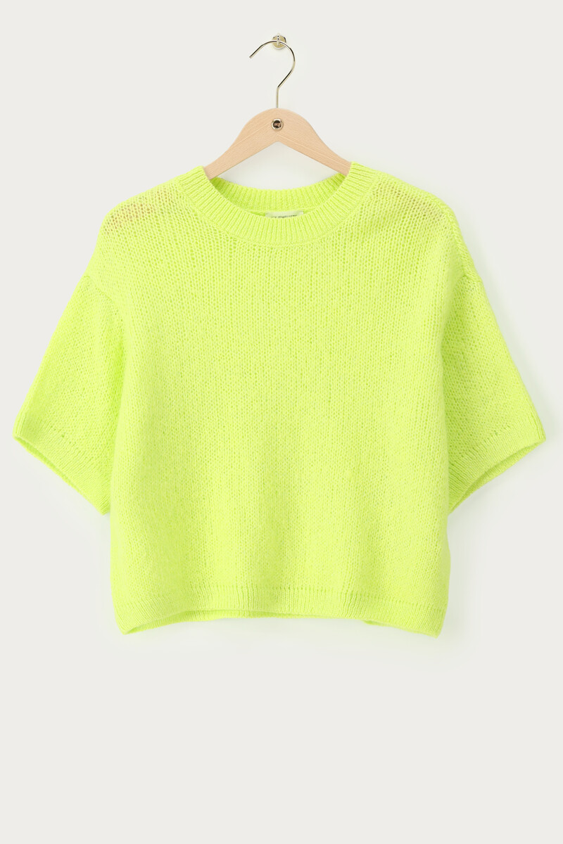 Green oversized sweater with short sleeves | My Jewellery