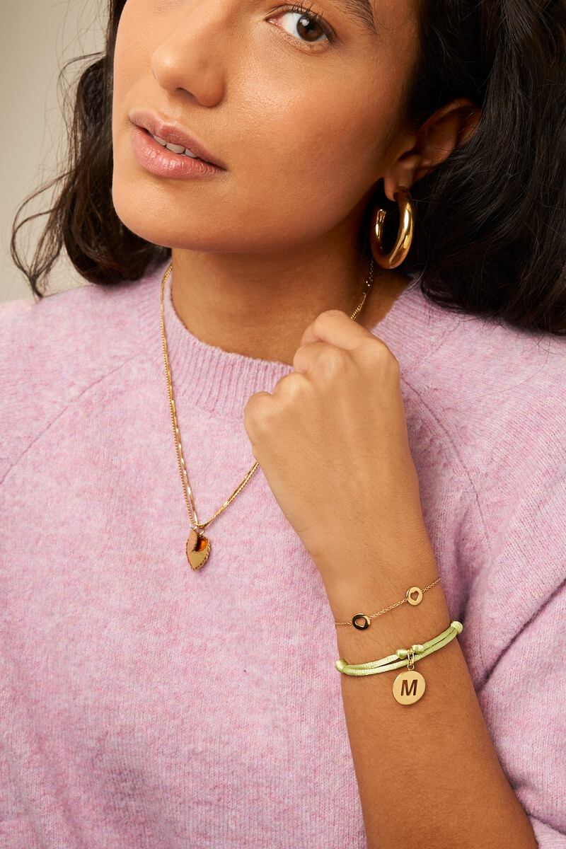 Green rope bracelet in satin look | My Jewellery