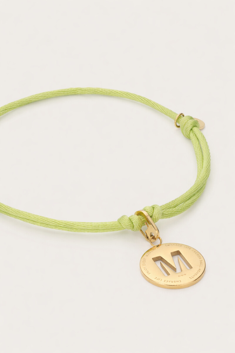 Green rope bracelet in satin look | My Jewellery