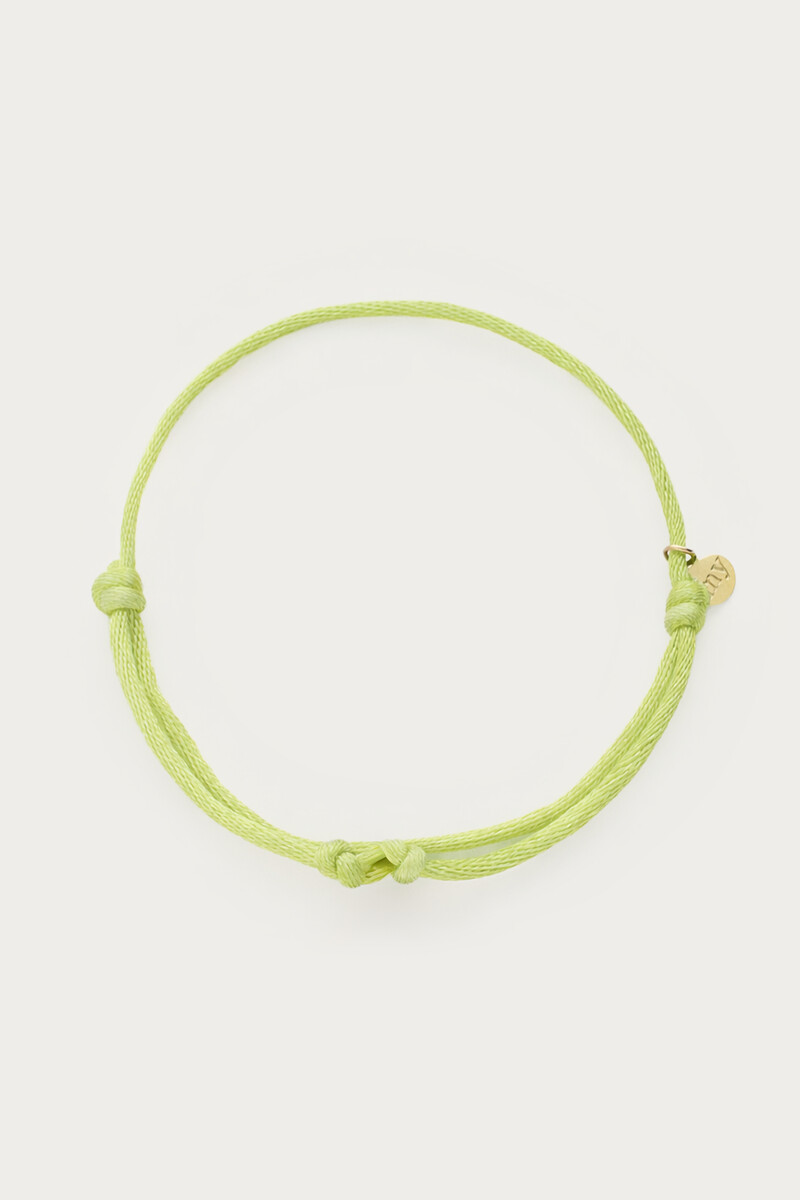 Green rope bracelet in satin look | My Jewellery