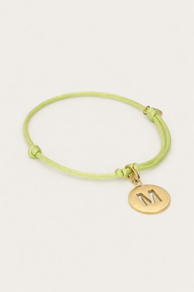 Green rope bracelet in satin look | My Jewellery
