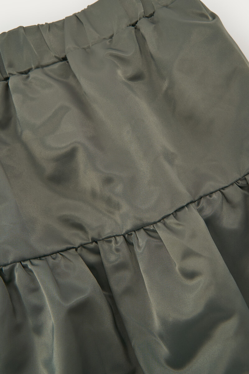 Green satin balloon skirt | My Jewellery