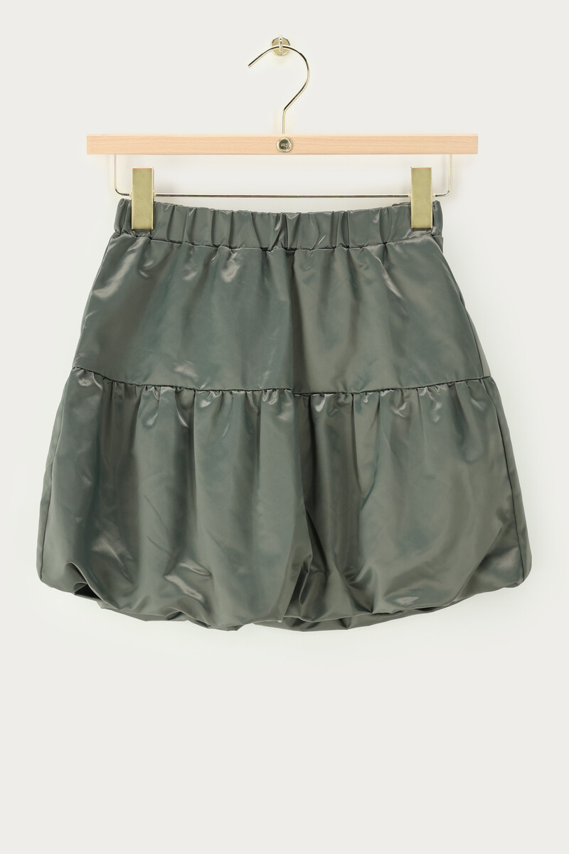 Green satin balloon skirt | My Jewellery