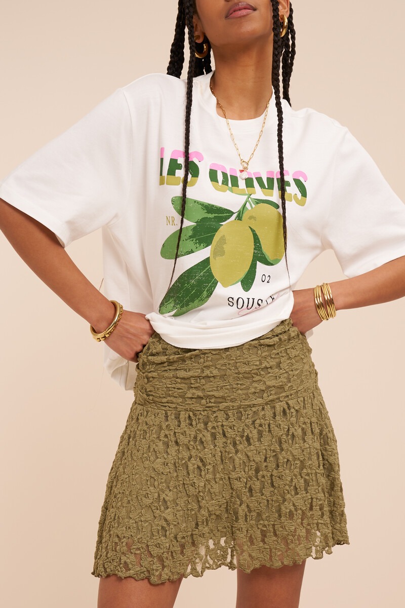 Green short lace skirt | My Jewellery