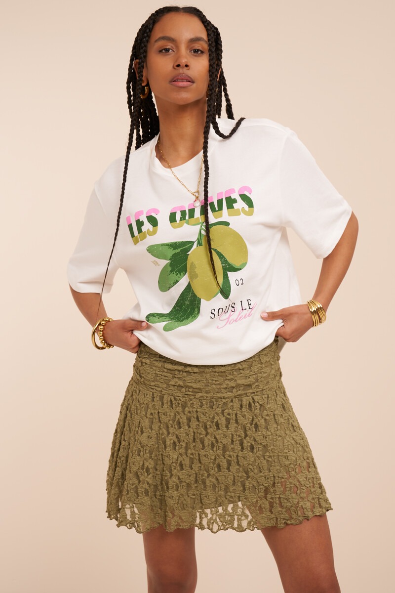 Green short lace skirt | My Jewellery