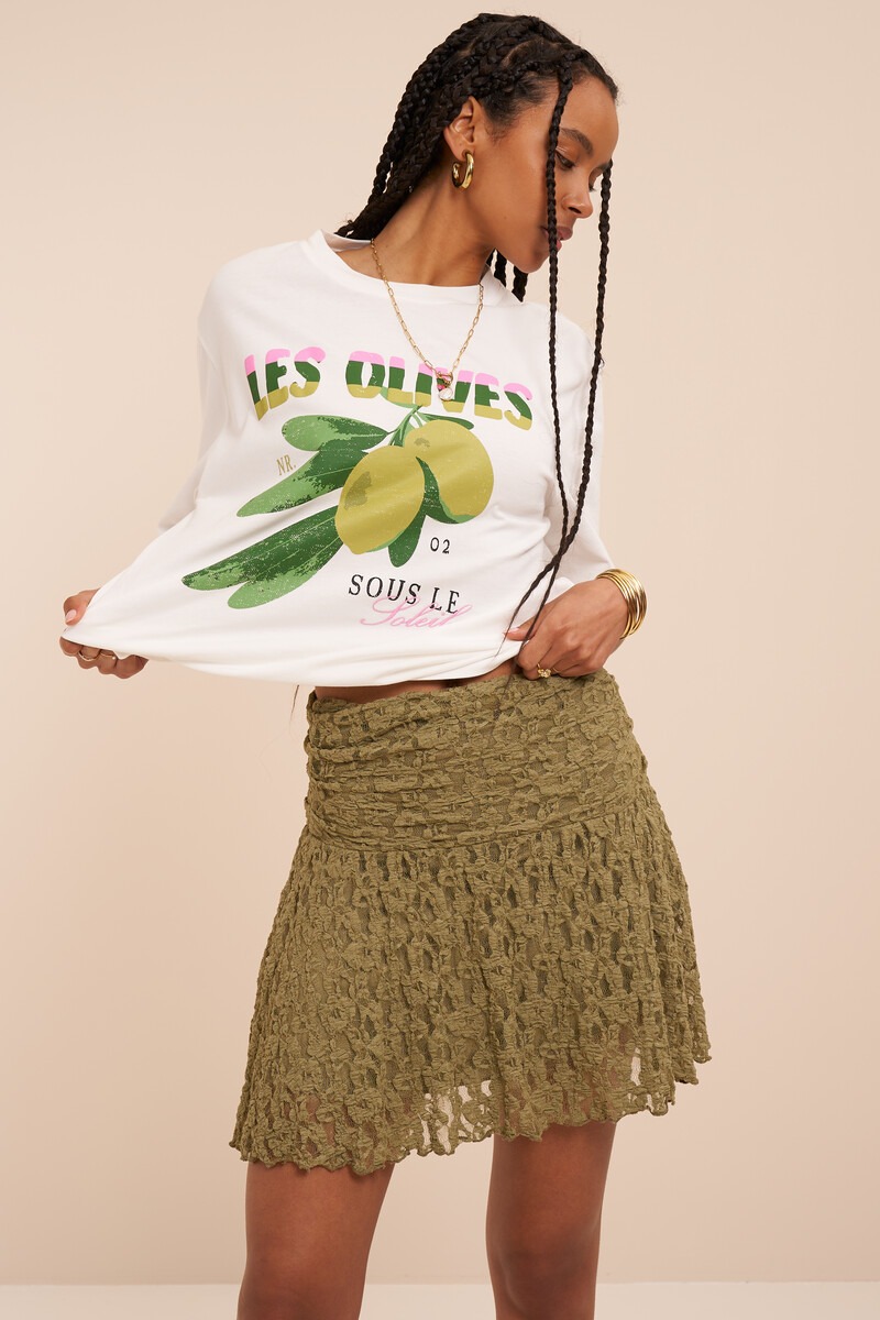 Green short lace skirt | My Jewellery