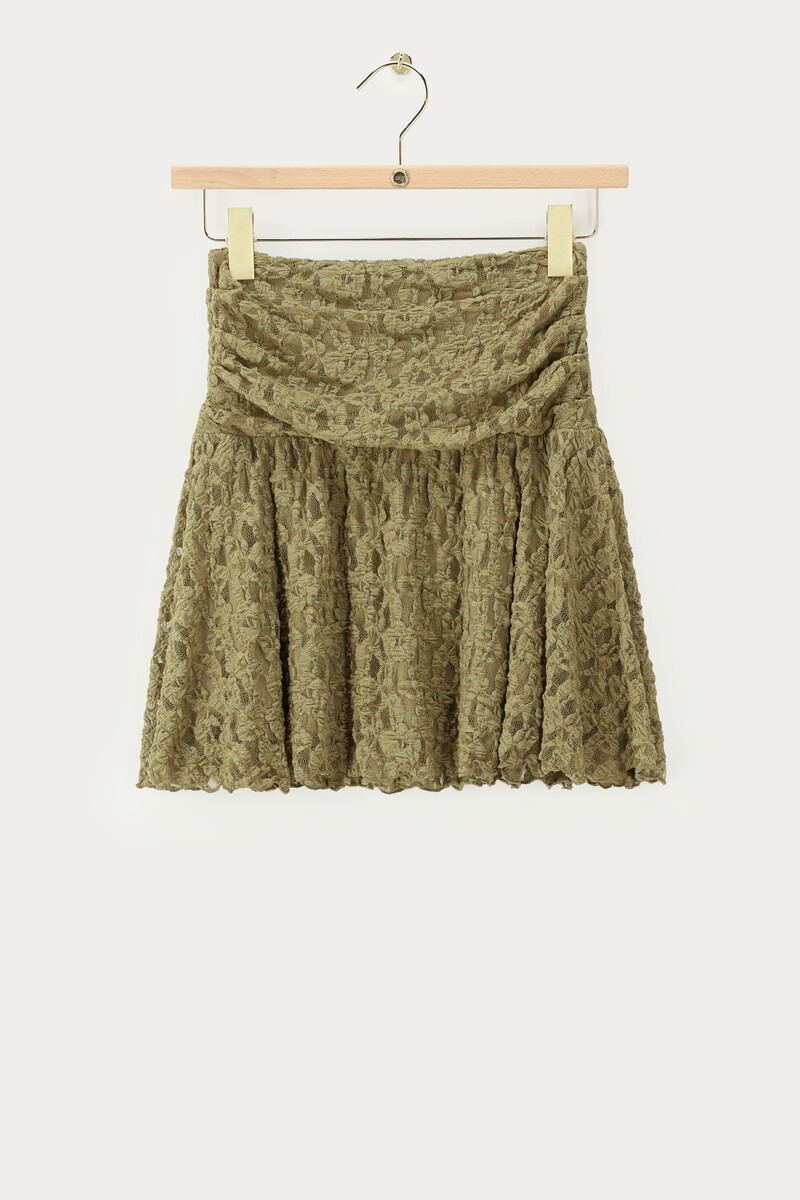 Green short lace skirt | My Jewellery