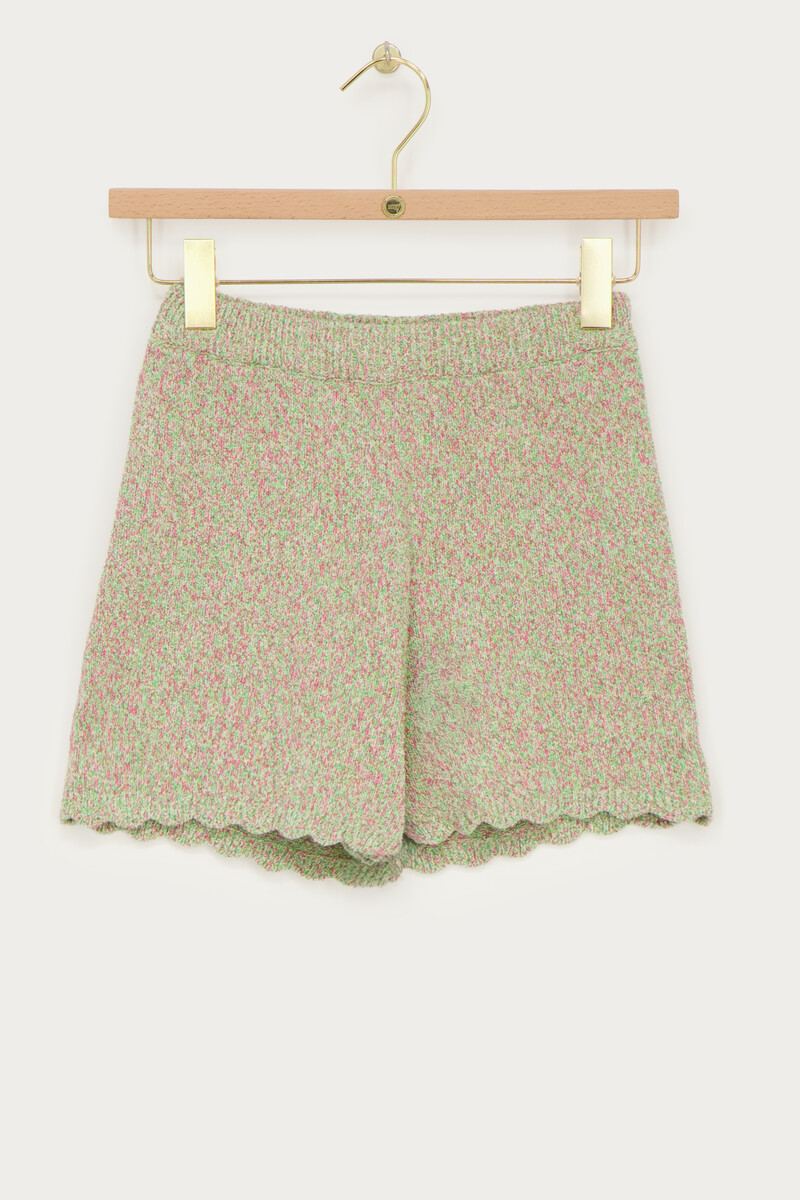 Green shorts with scalloped edge | My Jewellery