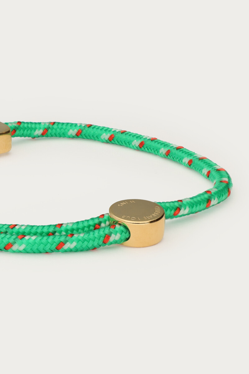 Green sports bracelet with logo | My Jewellery