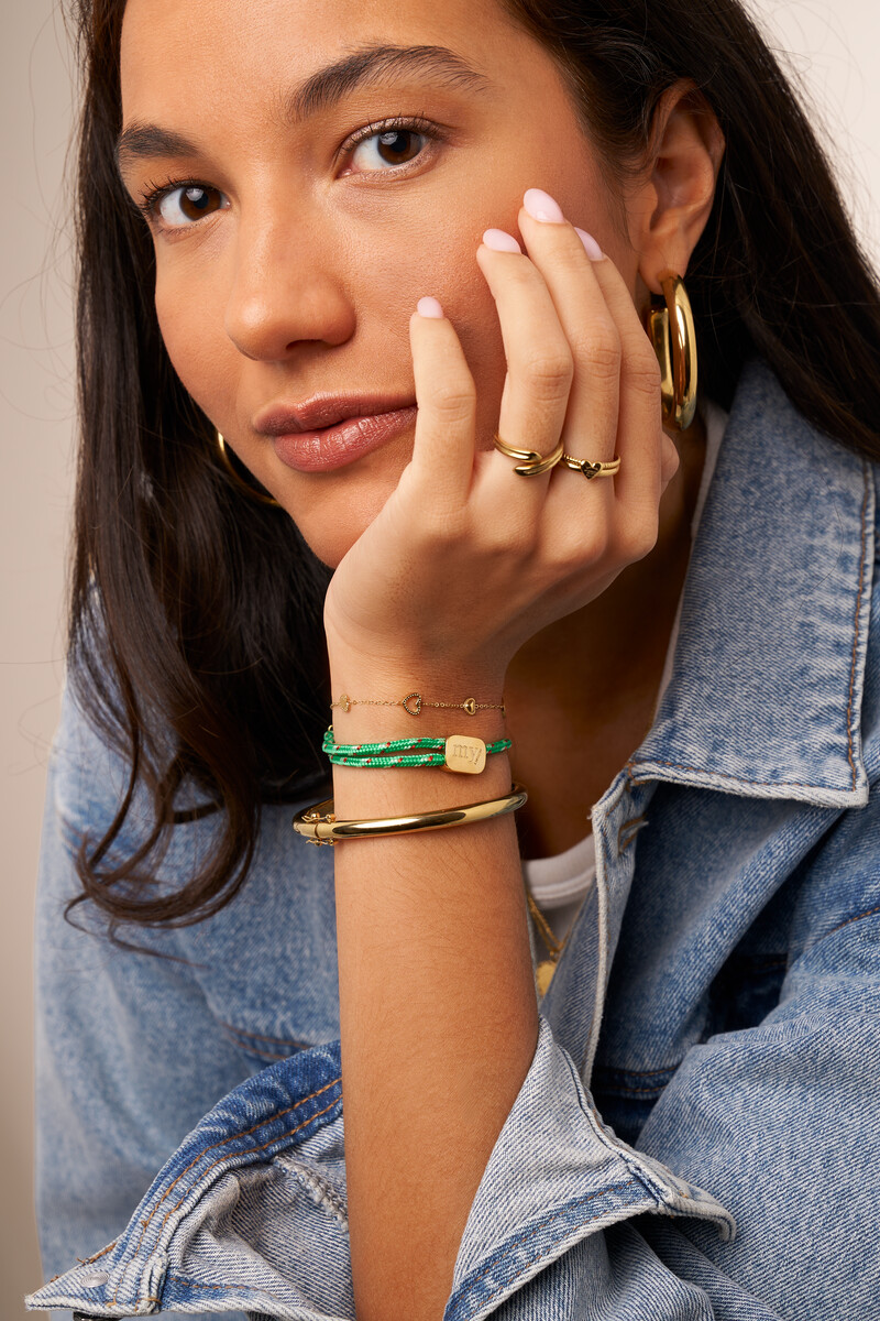 Green sports bracelet with logo | My Jewellery