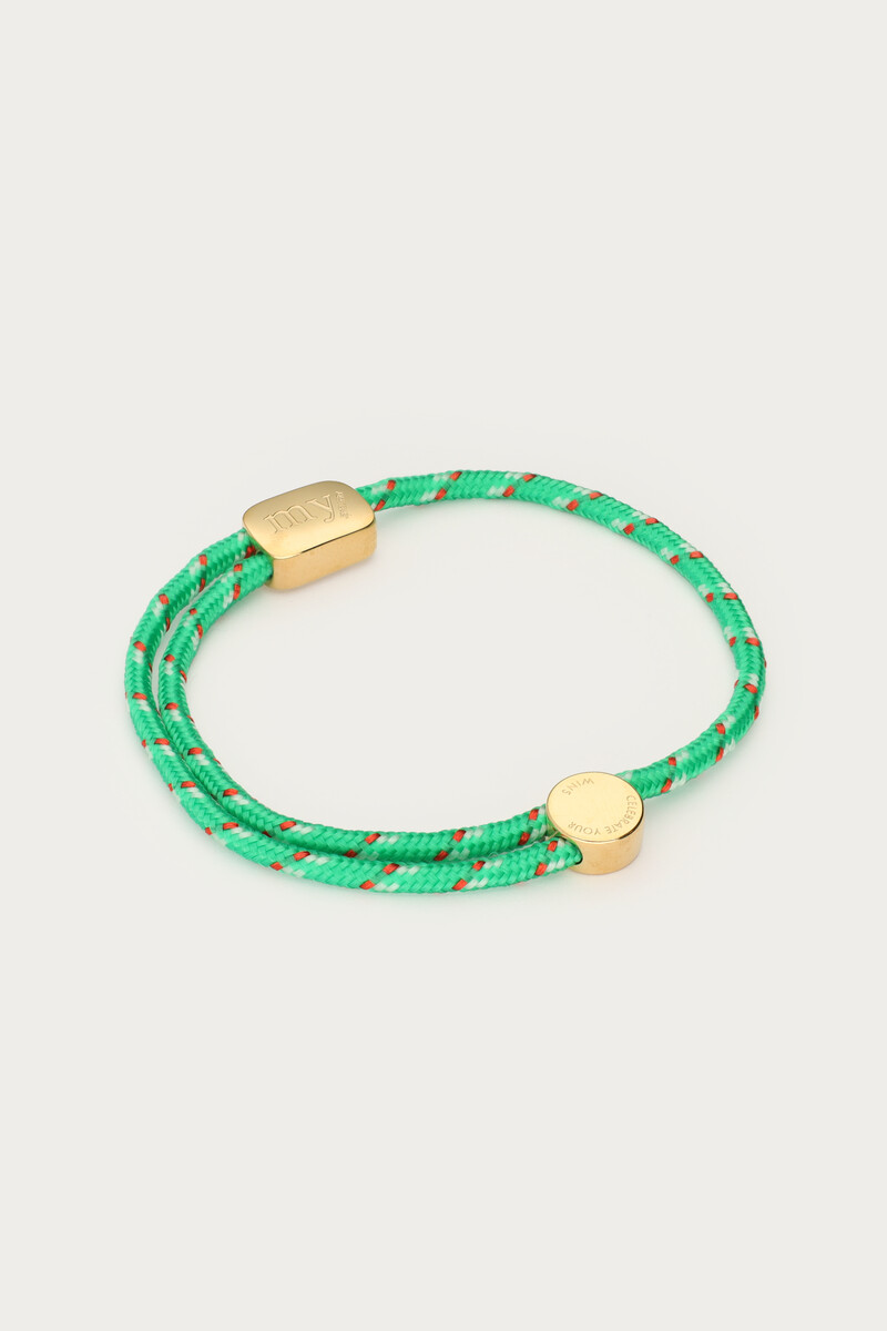 Green sports bracelet with logo | My Jewellery