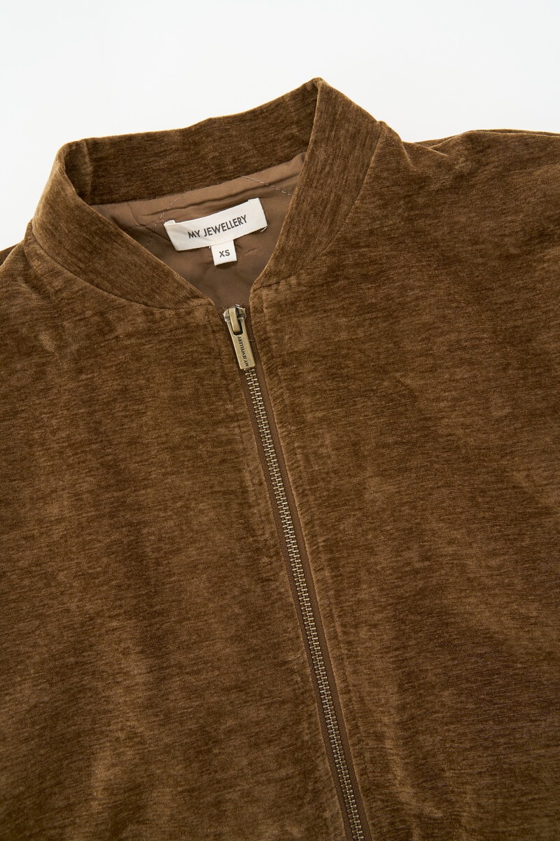 Green Velvet Padded Jacket | My Jewellery
