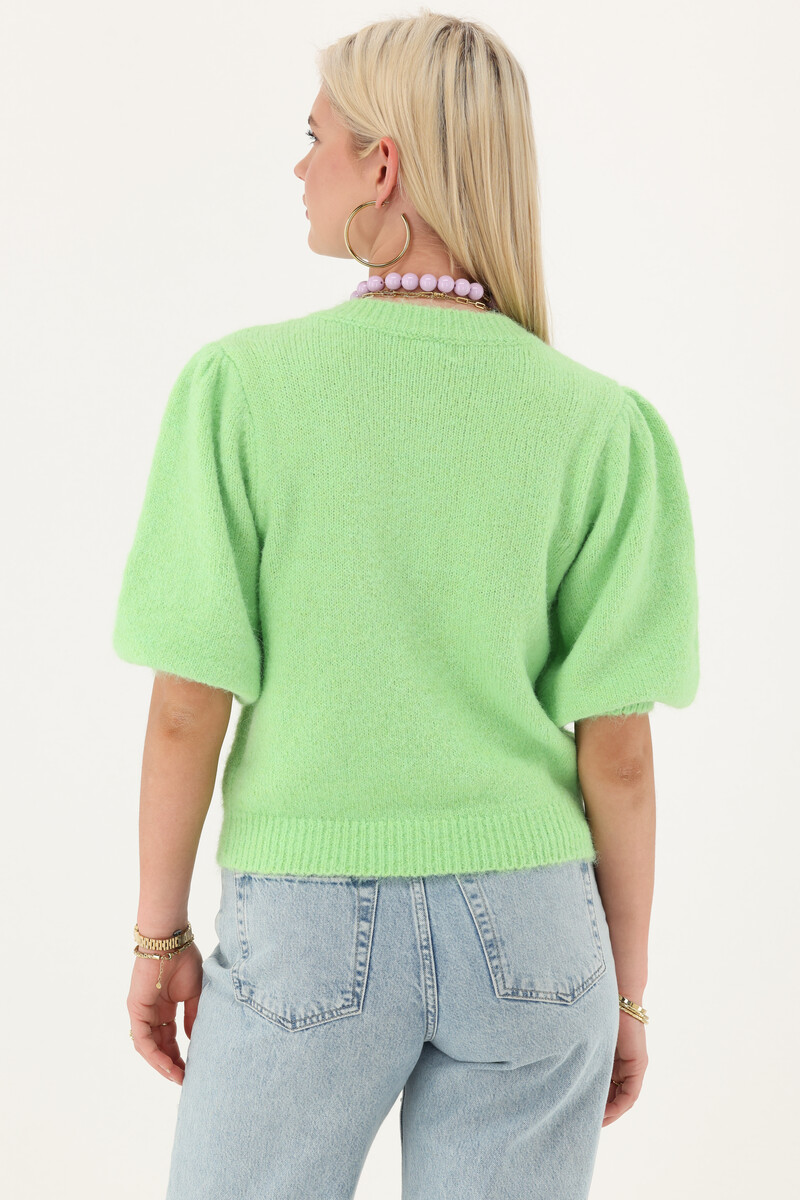 Green vest with puff sleeves | My Jewellery