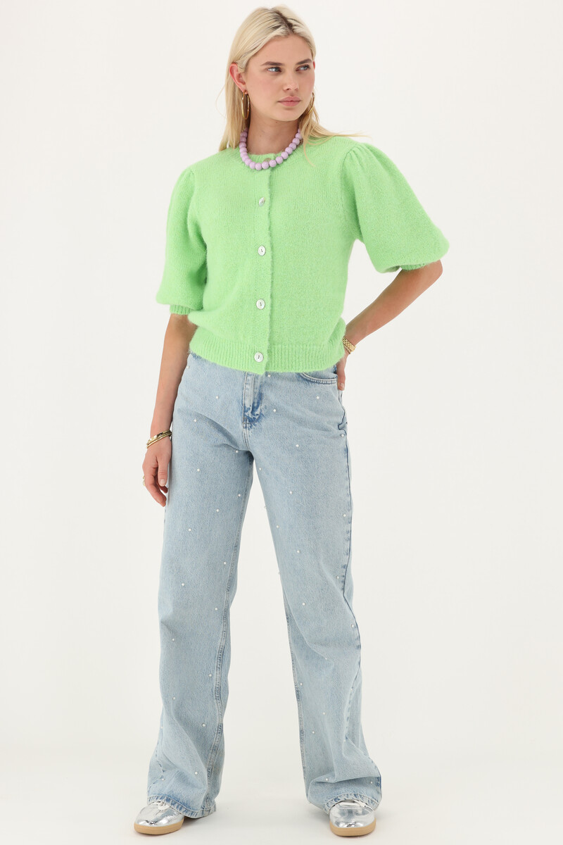 Green vest with puff sleeves | My Jewellery