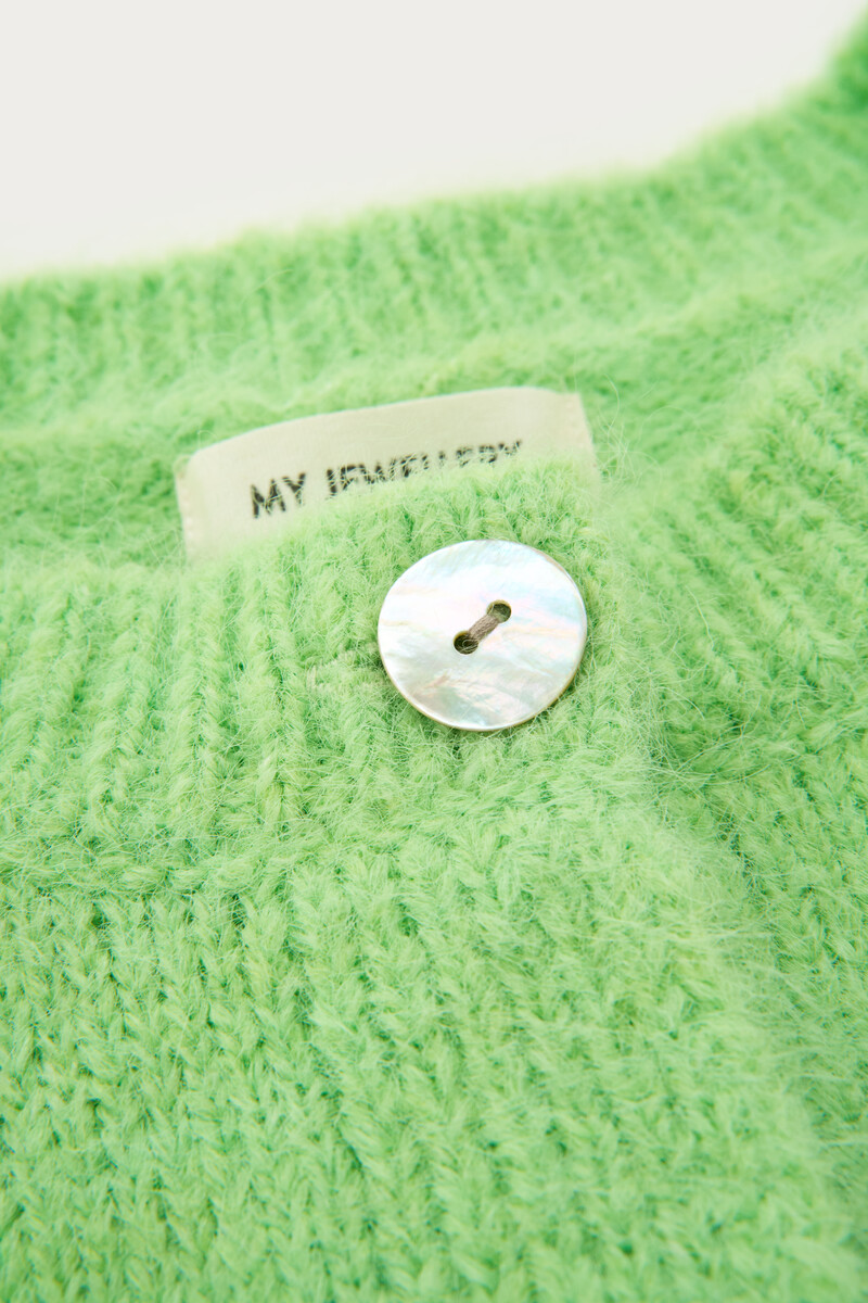 Green vest with puff sleeves | My Jewellery