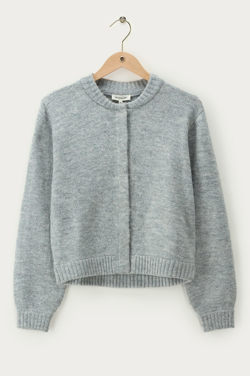 Grey cardigan bomber | My Jewellery