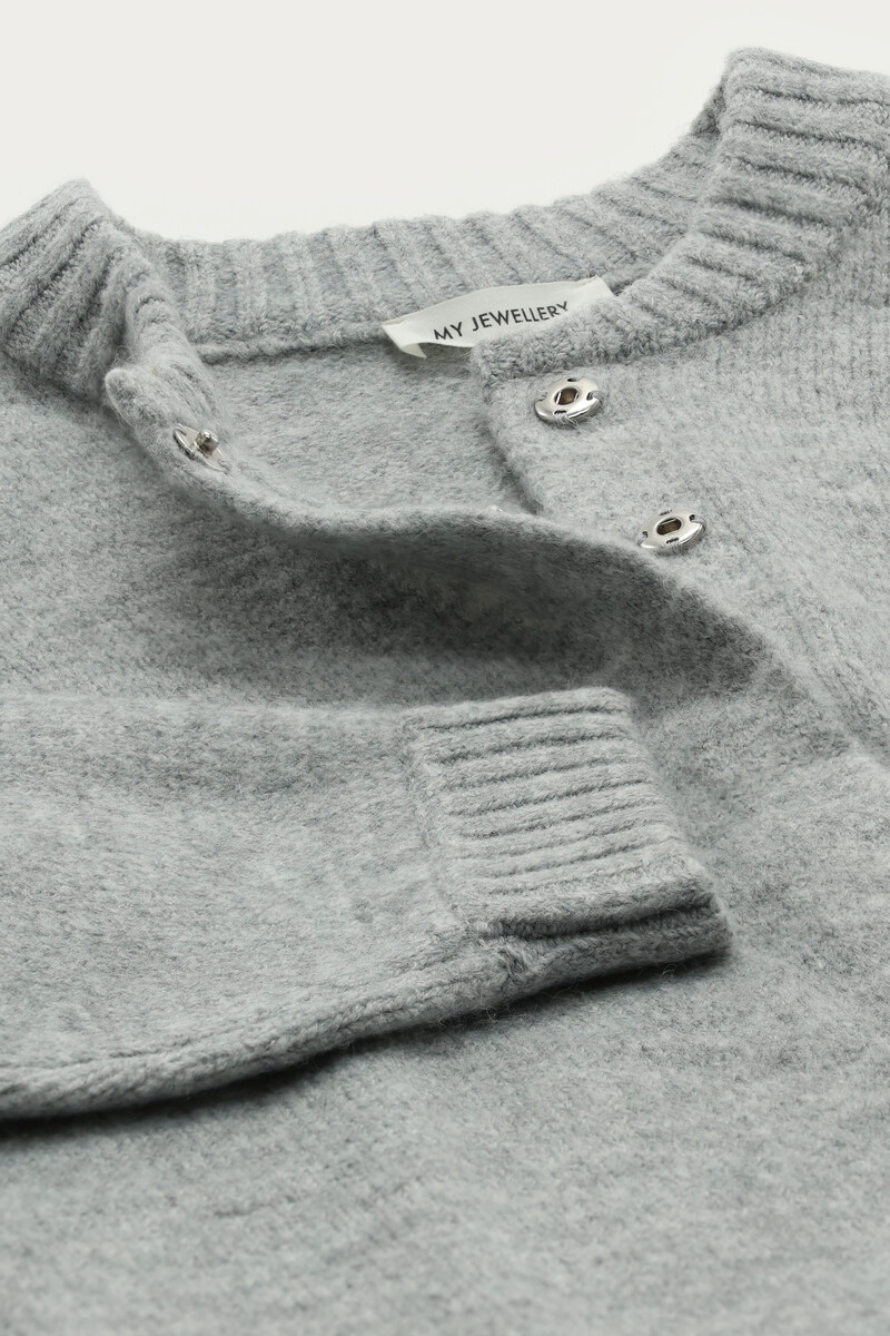 Grey cardigan bomber | My Jewellery