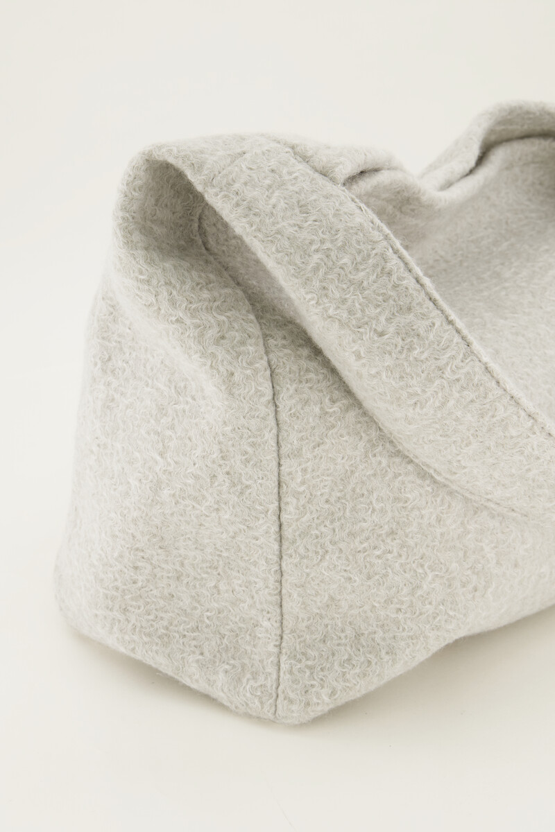 Grey boucle tote bag | My Jewellery