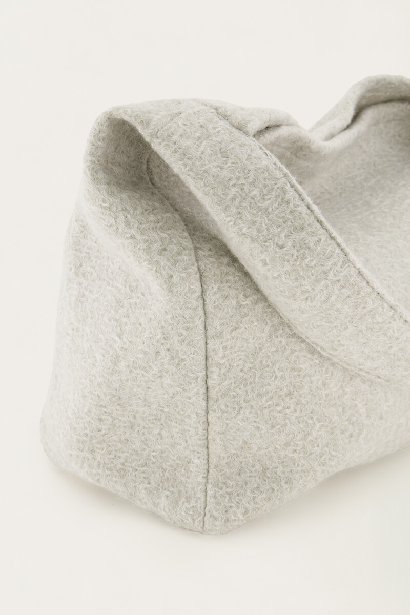 Grey boucle tote bag | My Jewellery
