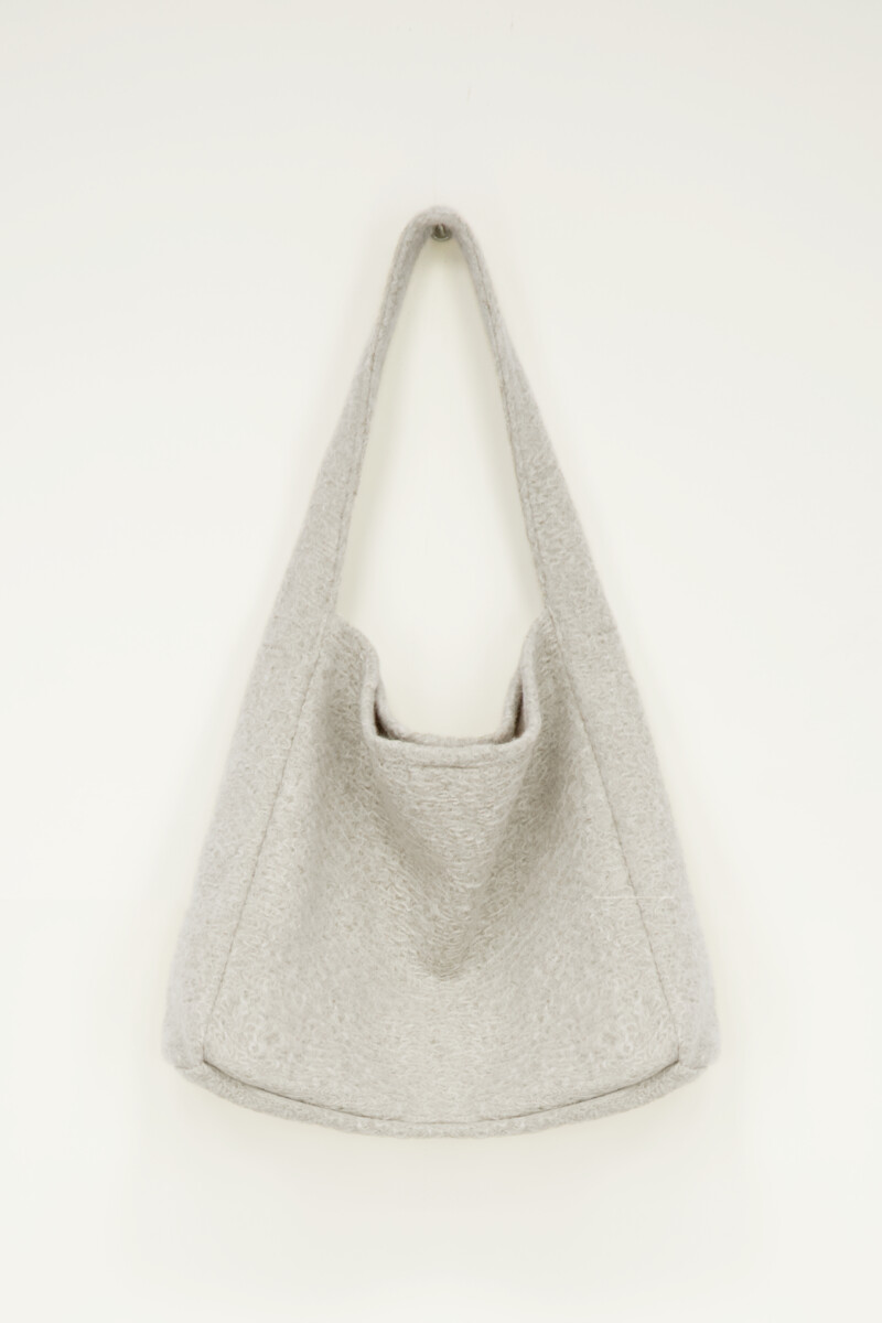 Grey boucle tote bag | My Jewellery