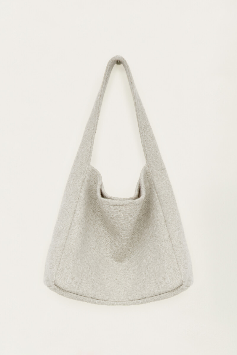 Grey boucle tote bag | My Jewellery