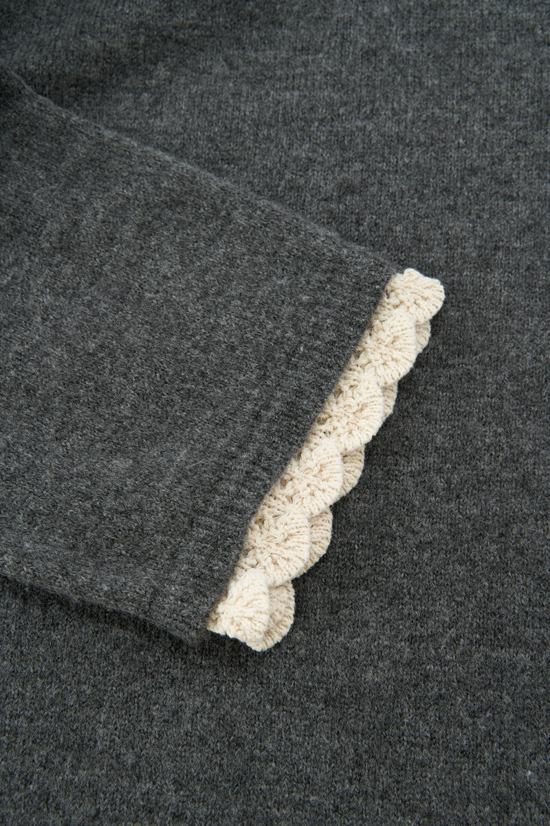 Grey crochet knitted dress | My Jewellery