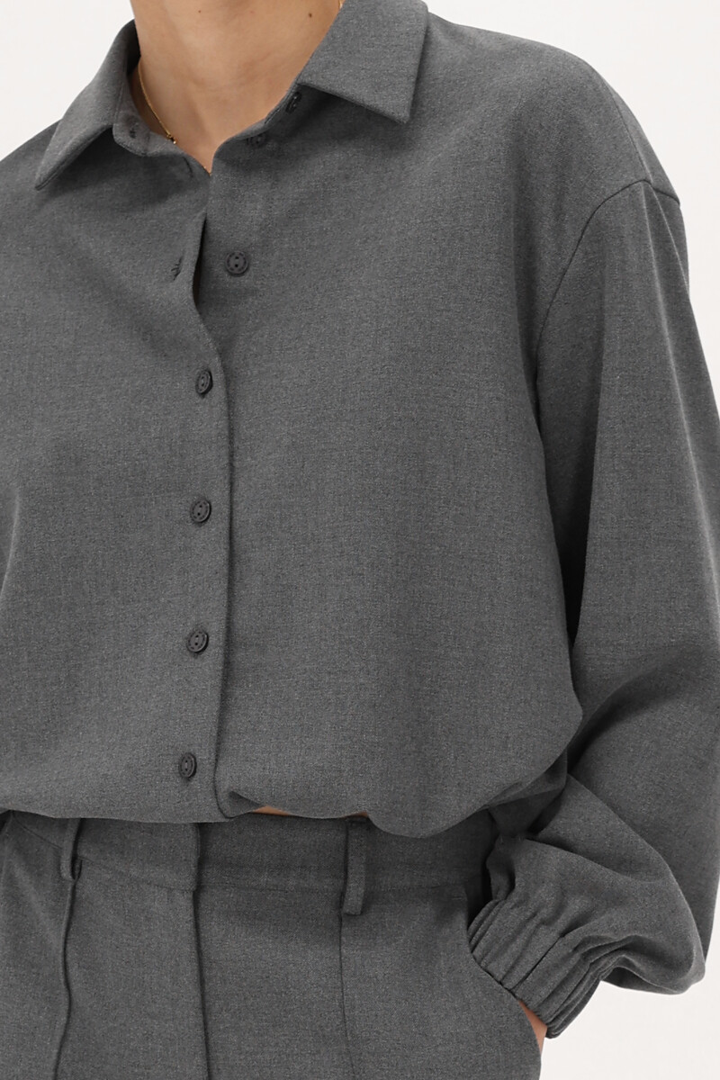 Grey cropped jacket with elastic band | My Jewellery