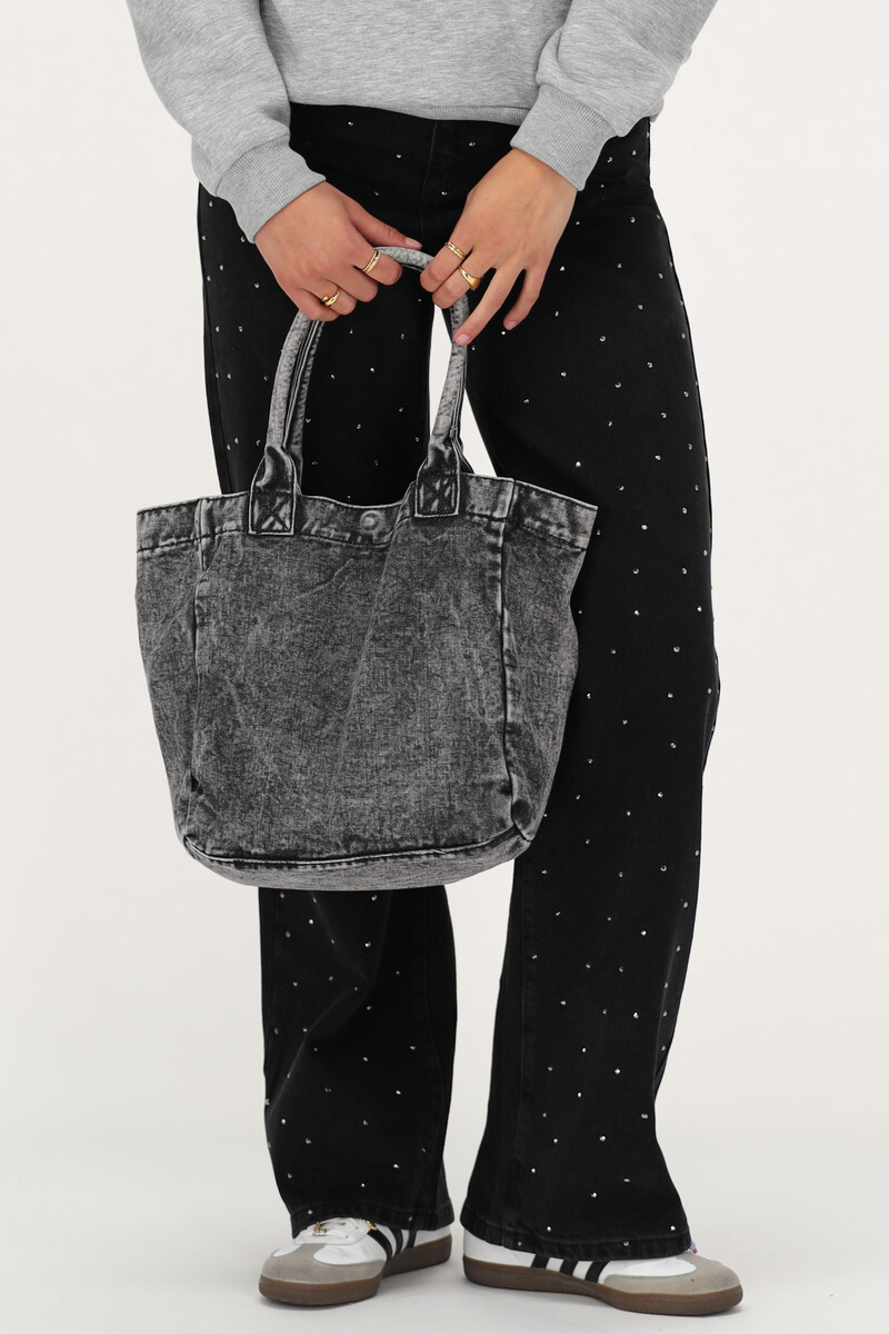 Grey denim mini tote bag | My Jewellery