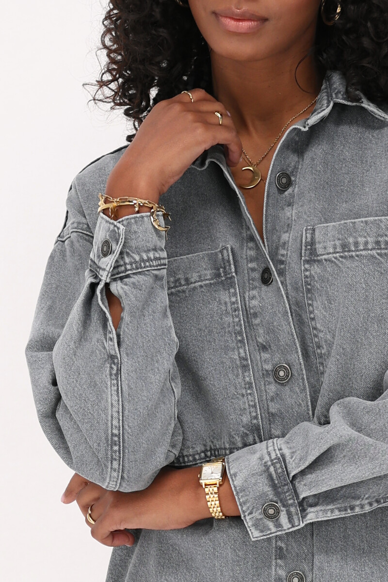Grey denim blouse dress | My Jewellery
