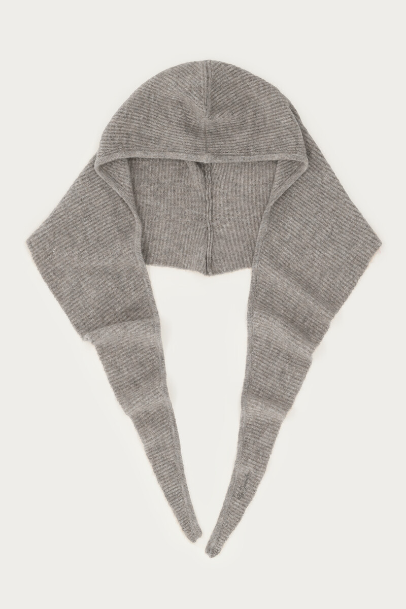 Grey hooded scarf | My Jewellery