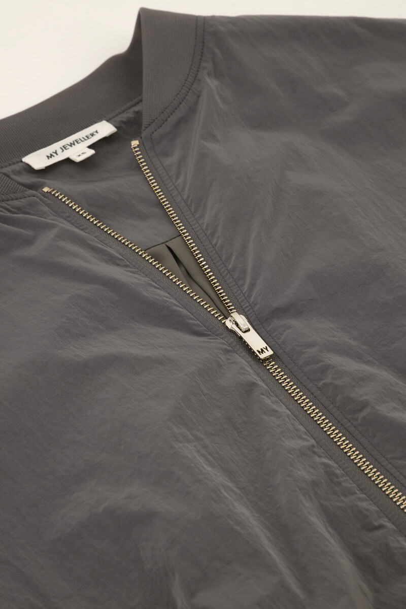 Grey bomber jacket | My Jewellery