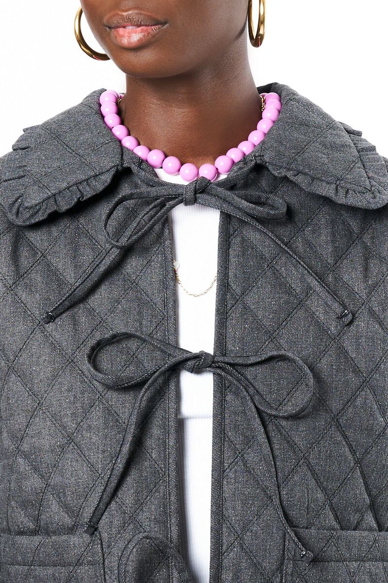 Grey jacket with bows | My Jewellery