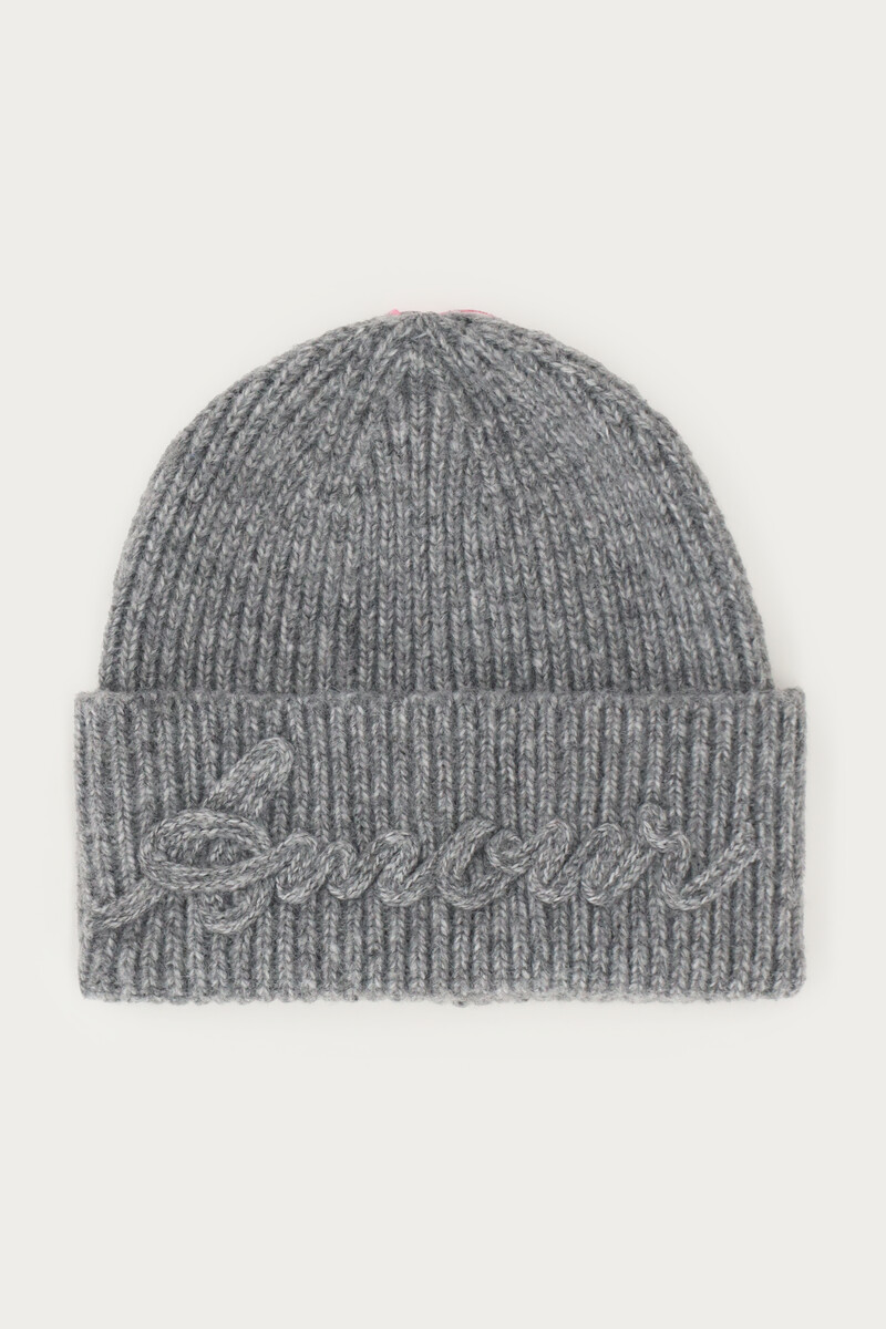 Gray knit beanie "Amour" | My Jewellery