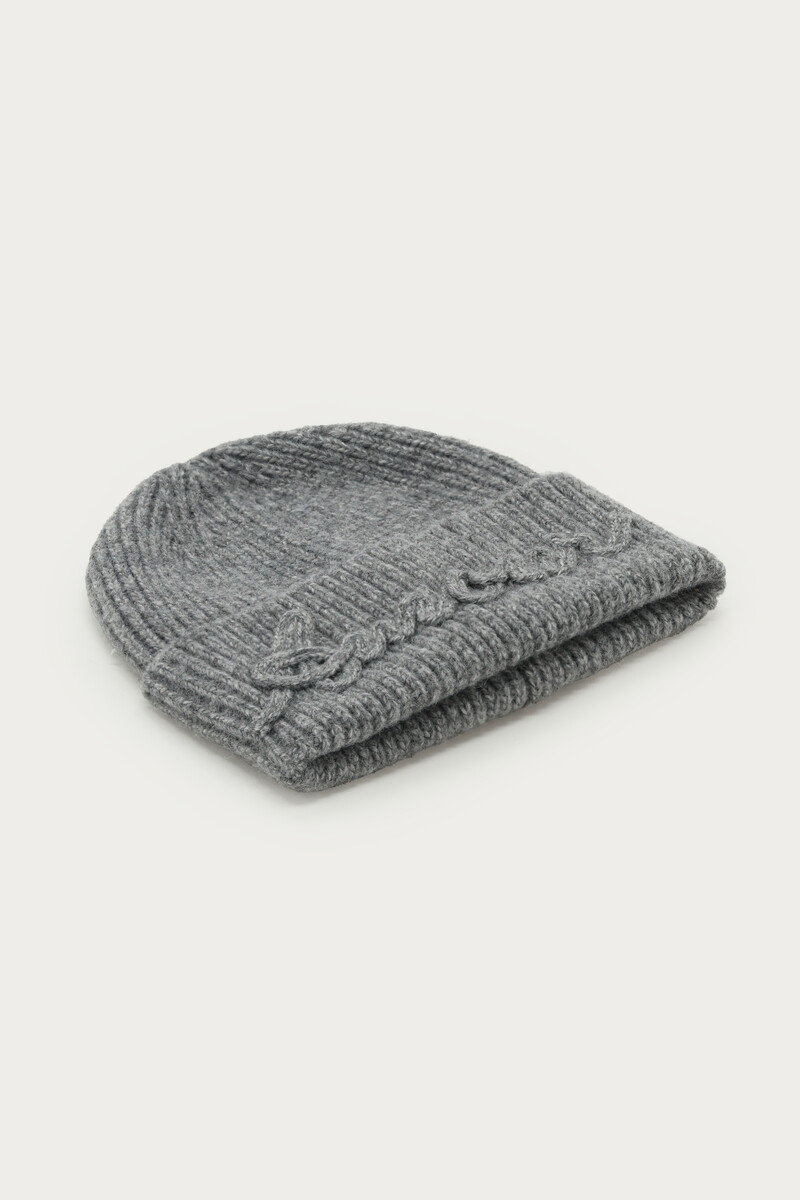 Gray knit beanie "Amour" | My Jewellery